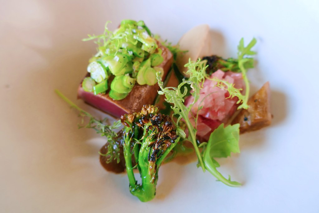 Atum patudo, beringela, bimi, Herdade do Esporão, Alentejo, Portugal