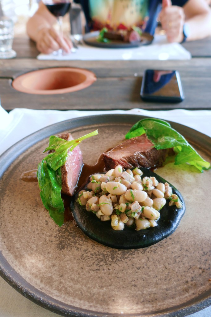 Porco alentejano, morcela, feijão, Herdade do Esporão, Alentejo, Portugal